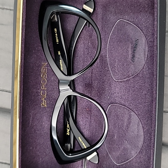 Zac Posen Verushka black Cateye Frames - Picture 2 of 6